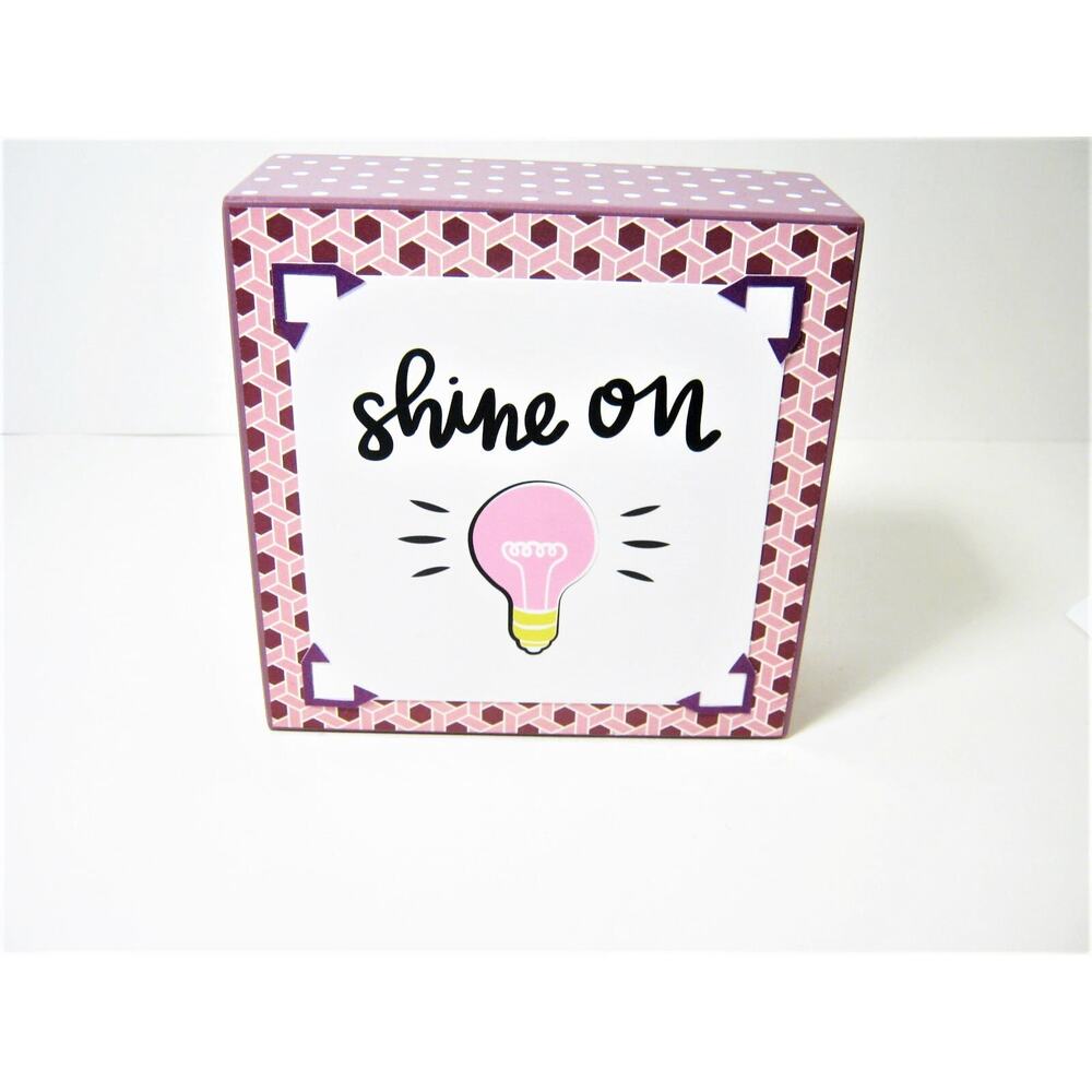 Motivational Double Message Tabletop Shelf Box Sign Home Office Student